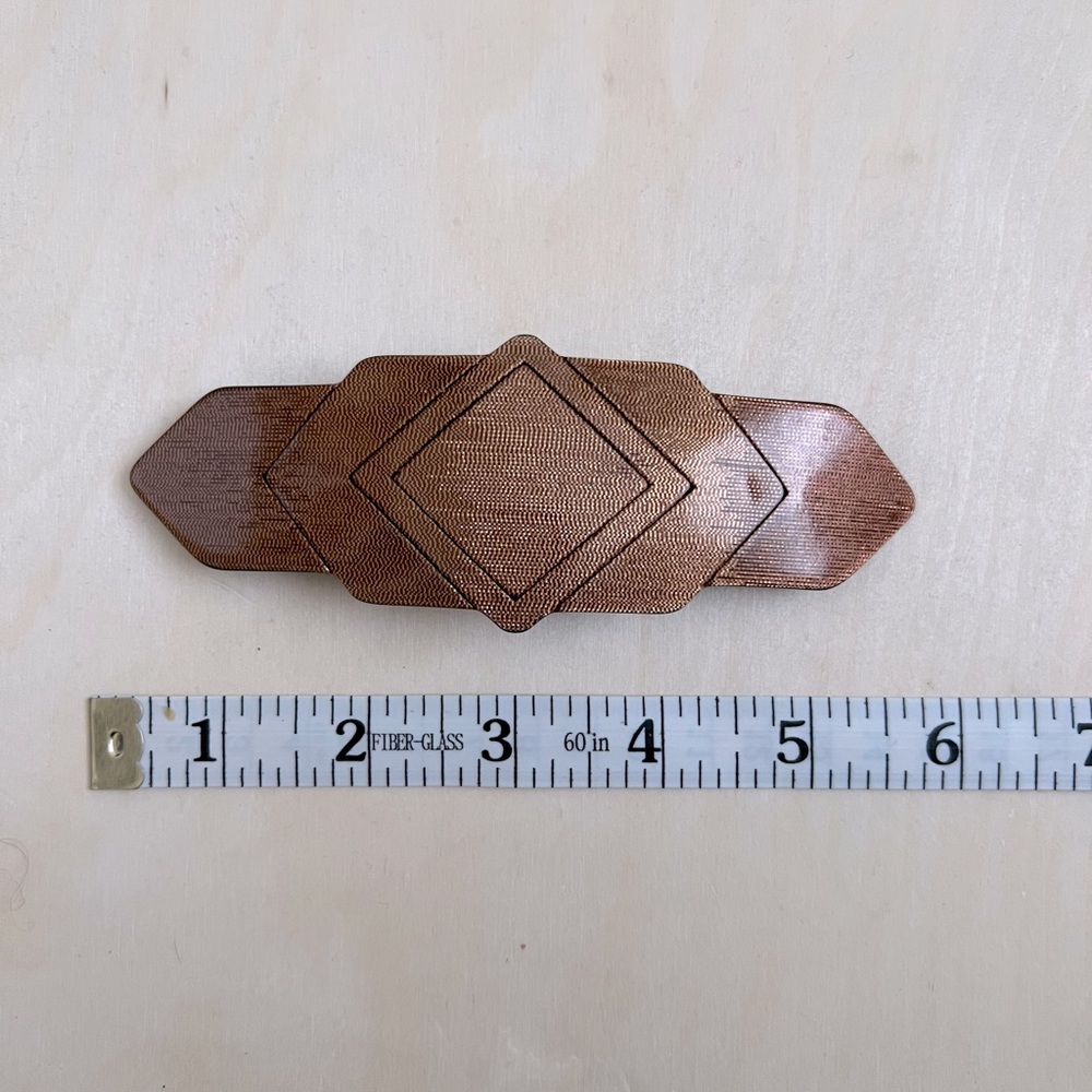 Vintage 80’s Hair Clip - Large - Art Deco Design Theme